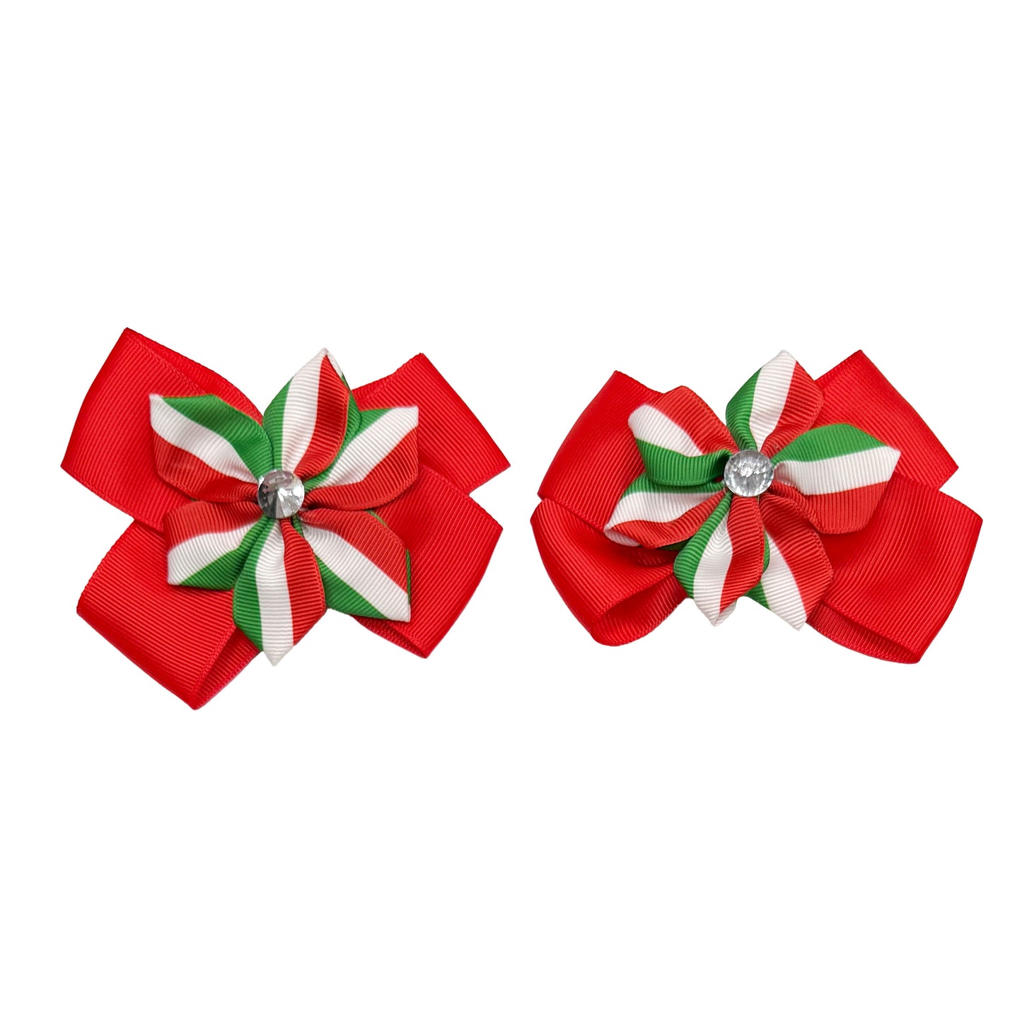 Pair of Mexico Hair Bows with Alligator Clip