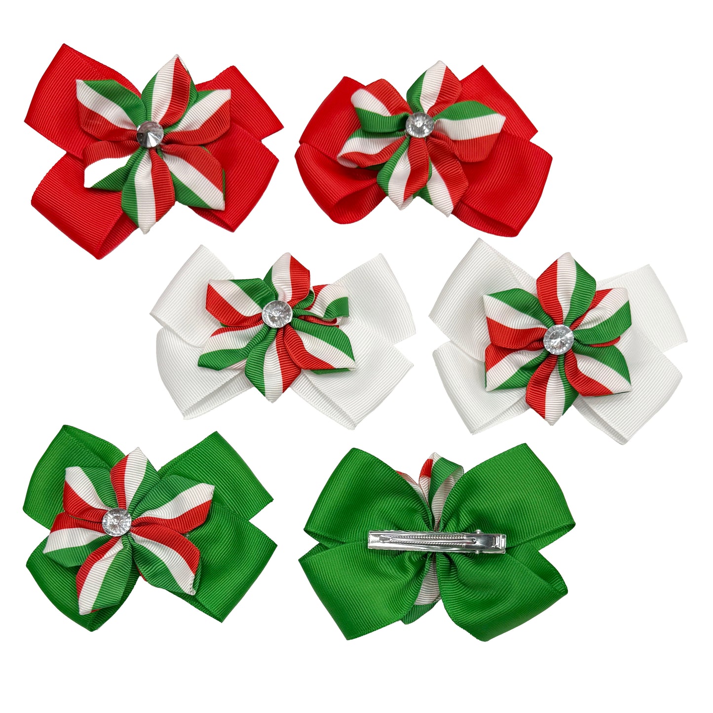 Pair of Mexico Hair Bows with Alligator Clip