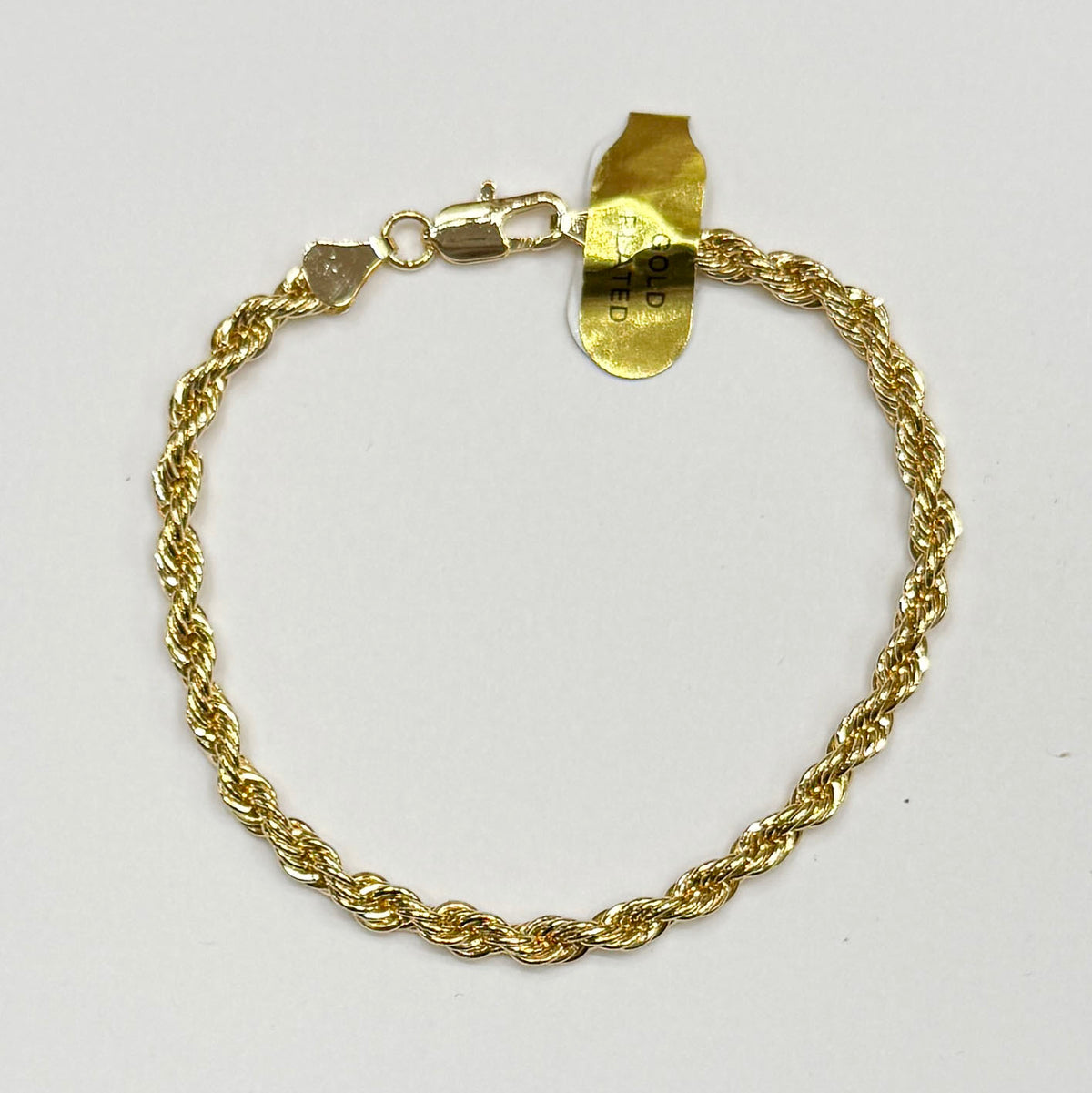 Gold Plated Rope Chain Bracelet Made in Korea