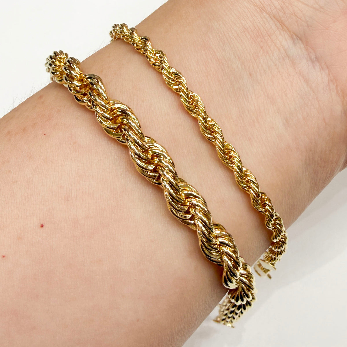 Gold Plated Rope Chain Bracelet Made in Korea