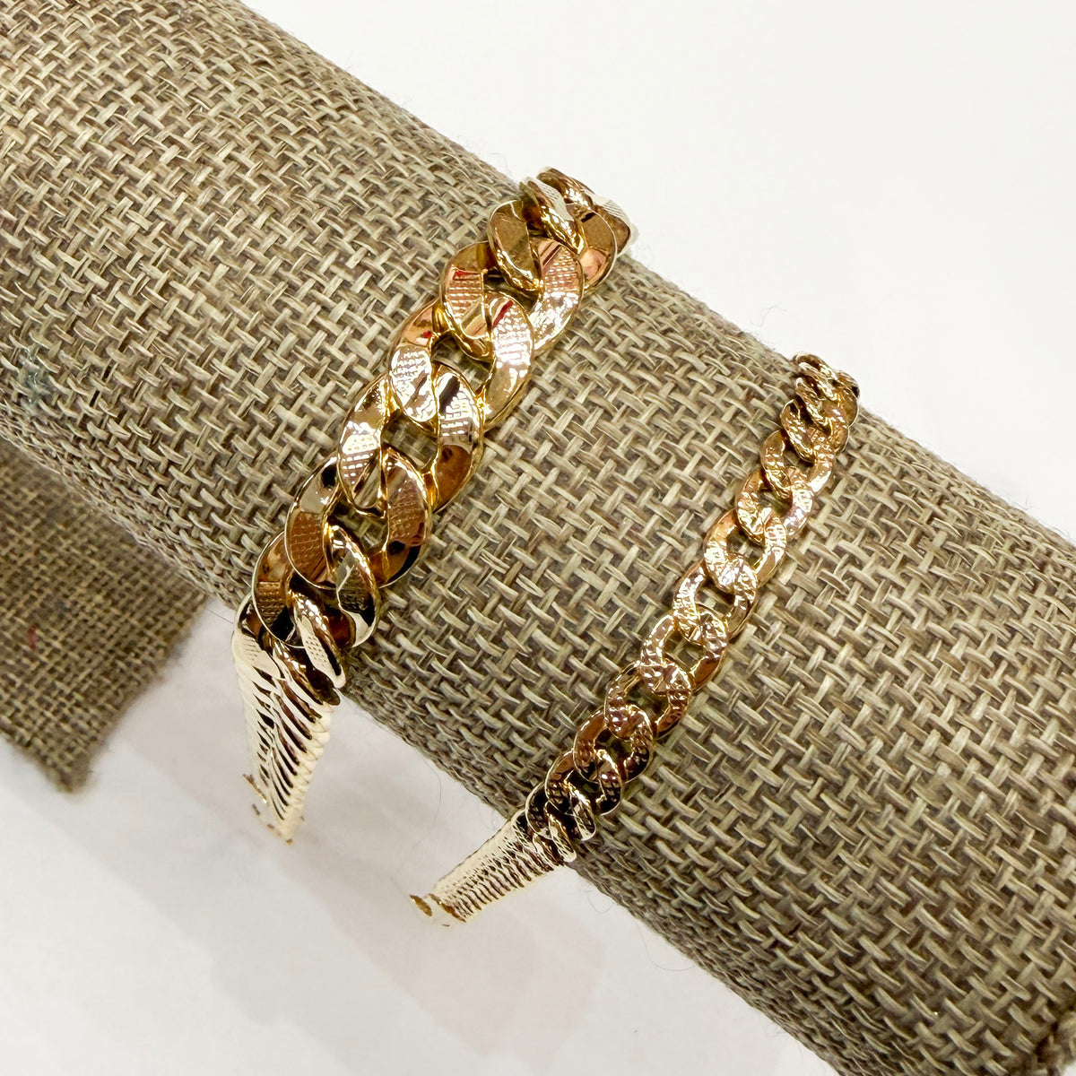 Gold Plated Concave Cuban Chain Bracelet Made in Korea