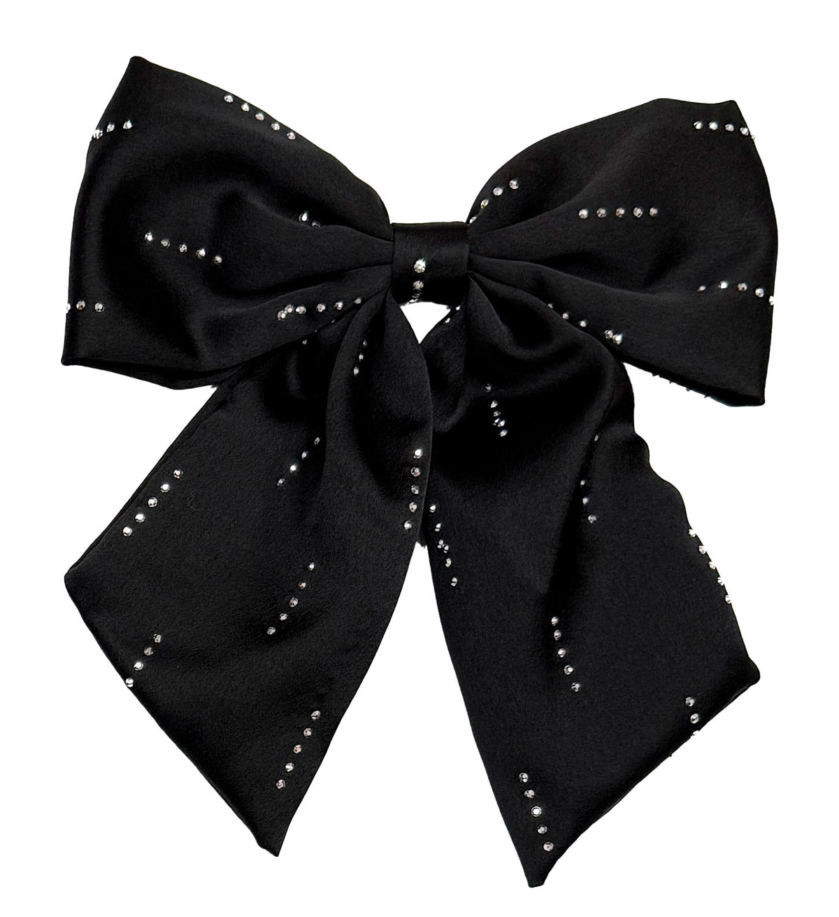 Satin Hair Bows with Gems