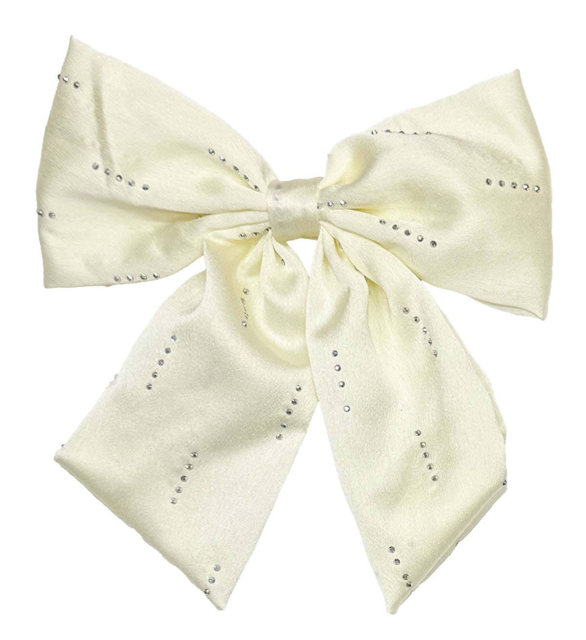 Satin Hair Bows with Gems