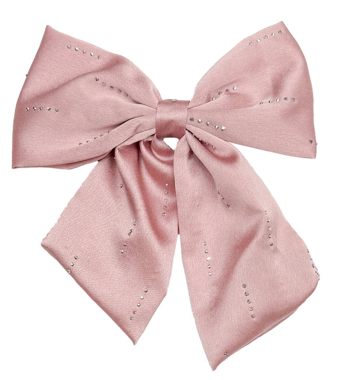 Satin Hair Bows with Gems