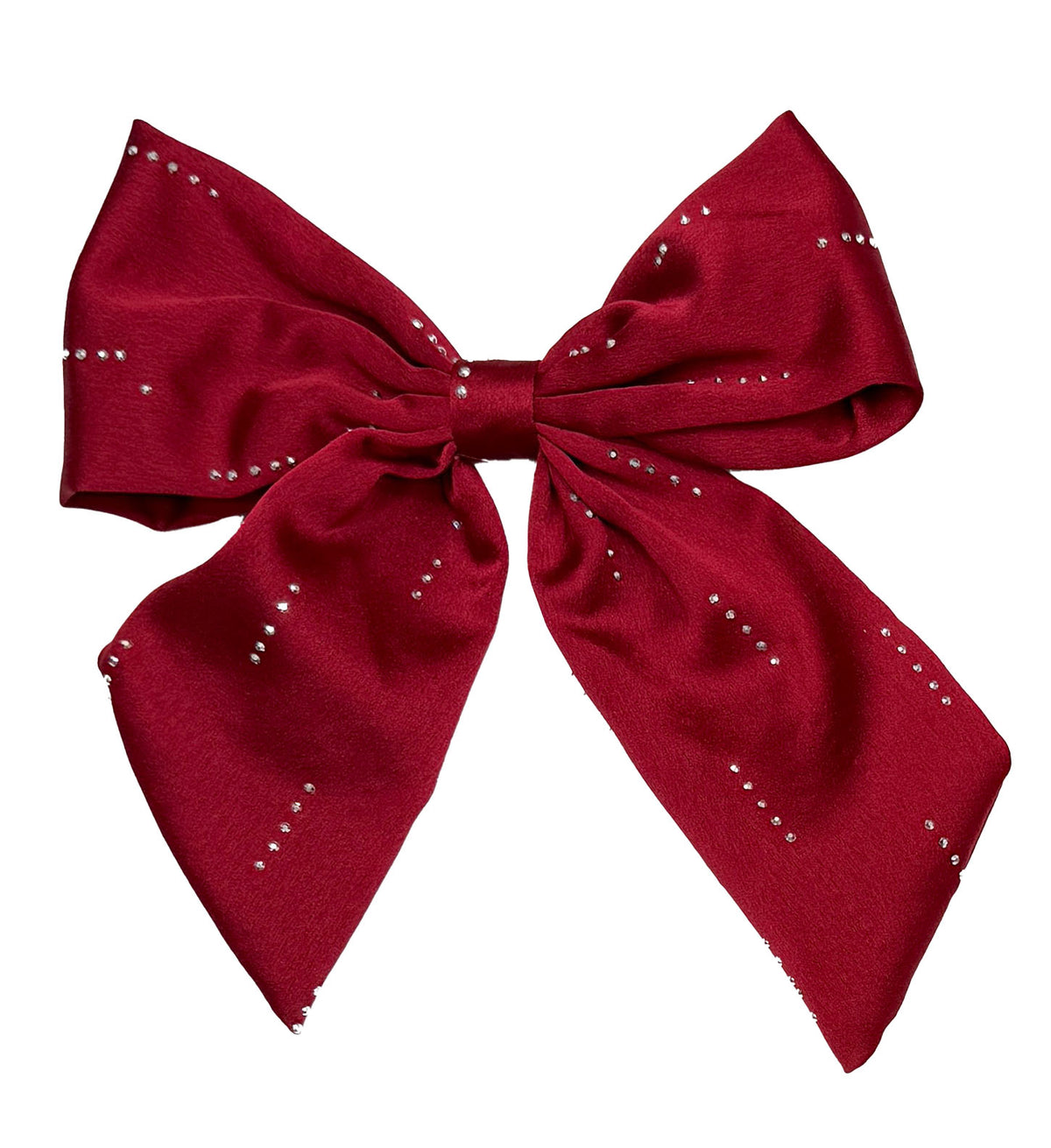 Satin Hair Bows with Gems