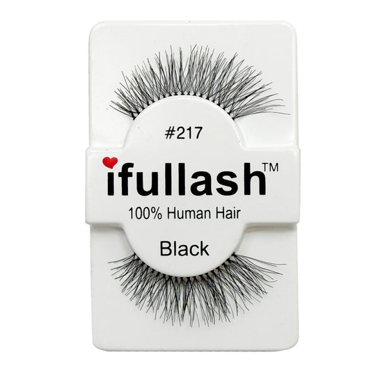 6 or 12 pairs #217 ifullash 100% Human Hair Eyelashes