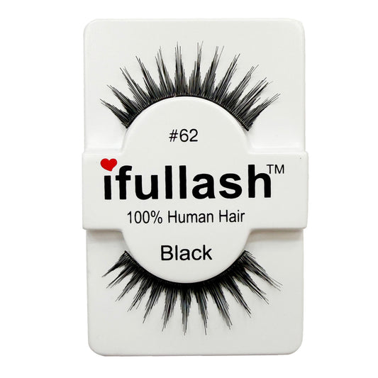 6 or 12 pairs #62 ifullash 100% Human Hair Eyelashes
