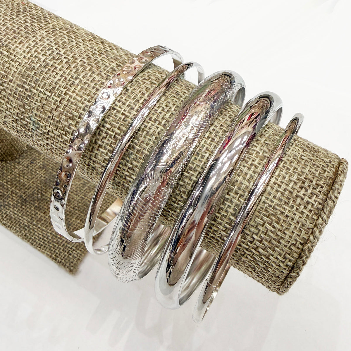 Set of 5 Bangles - Gold or Silver