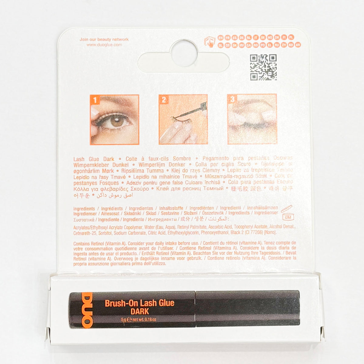 DUO Dark Tone Brush-On Adhesive Eyelash Glue "Orange"