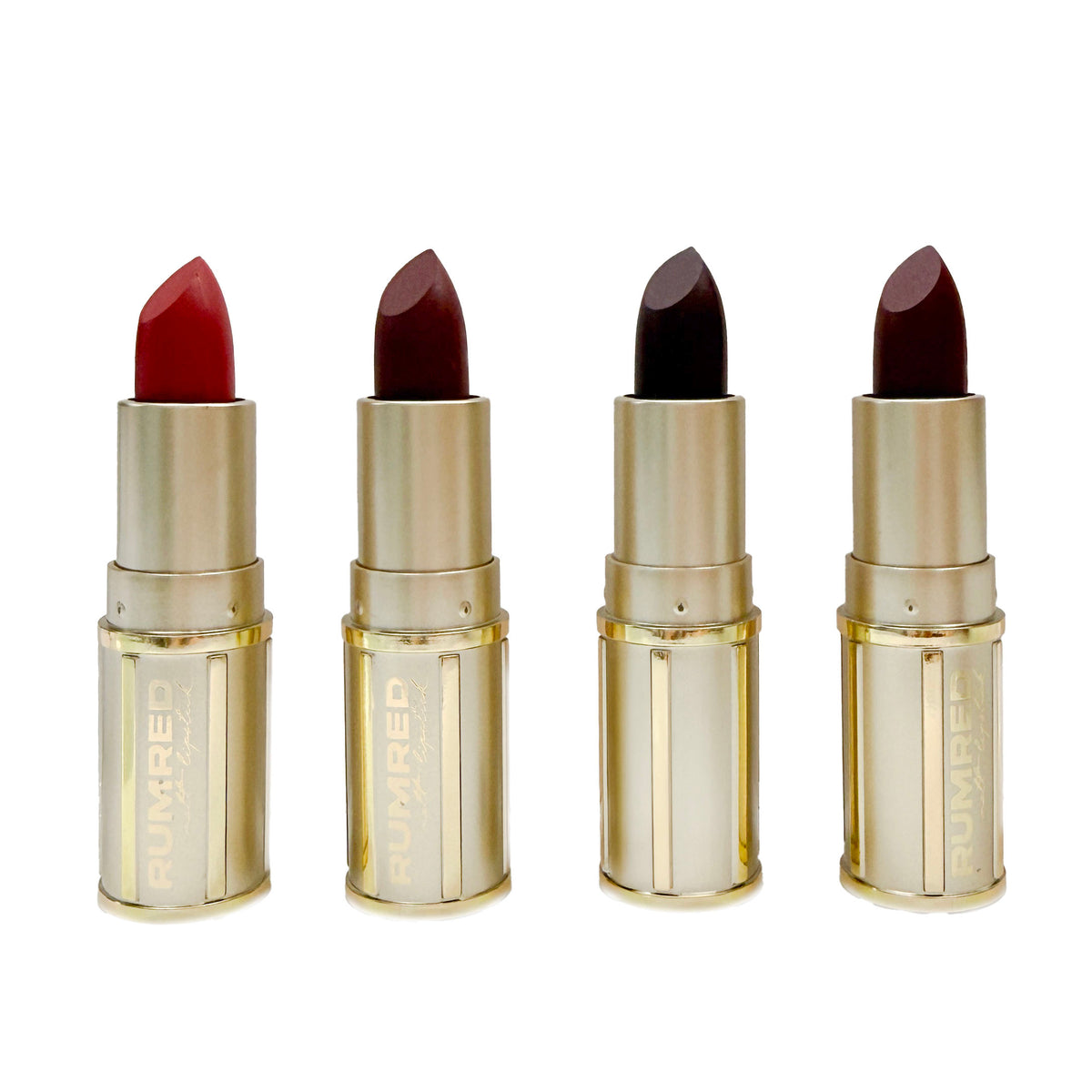 Set of 4 Matte Lipsticks - Rumred