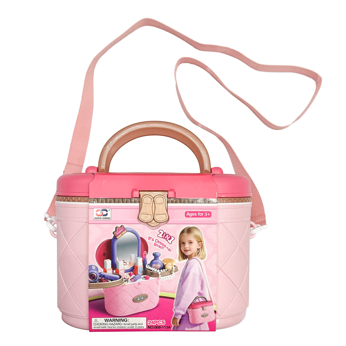 Makeup Bag Toy with Makeup Vanity and Jewelry Sets