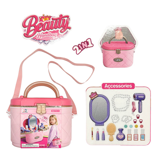 Makeup Bag Toy with Makeup Vanity and Jewelry Sets
