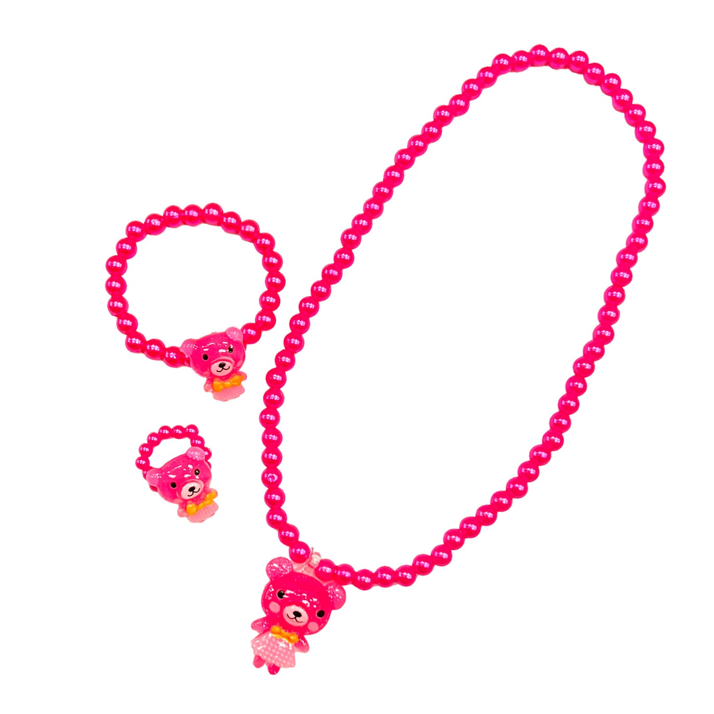 Kids Jewelry Set - PINK BEAR