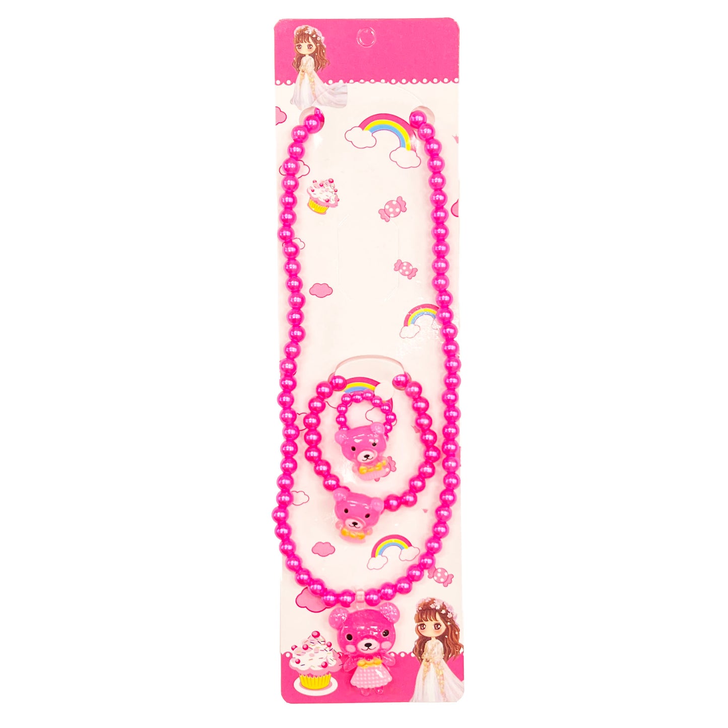 Kids Jewelry Set - PINK BEAR