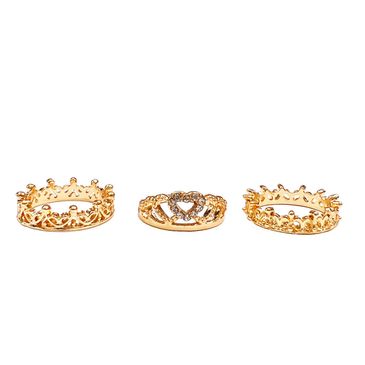 Ring Set - Golden Crown