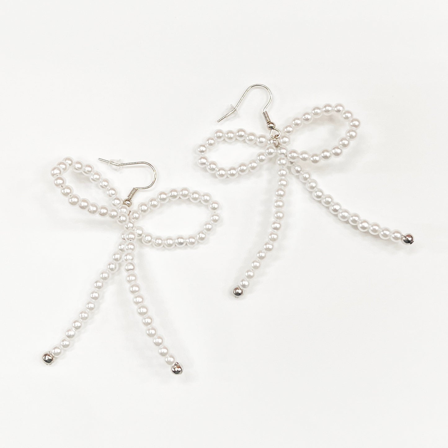 Beaded Bow Earrings - PEARLY BOWS