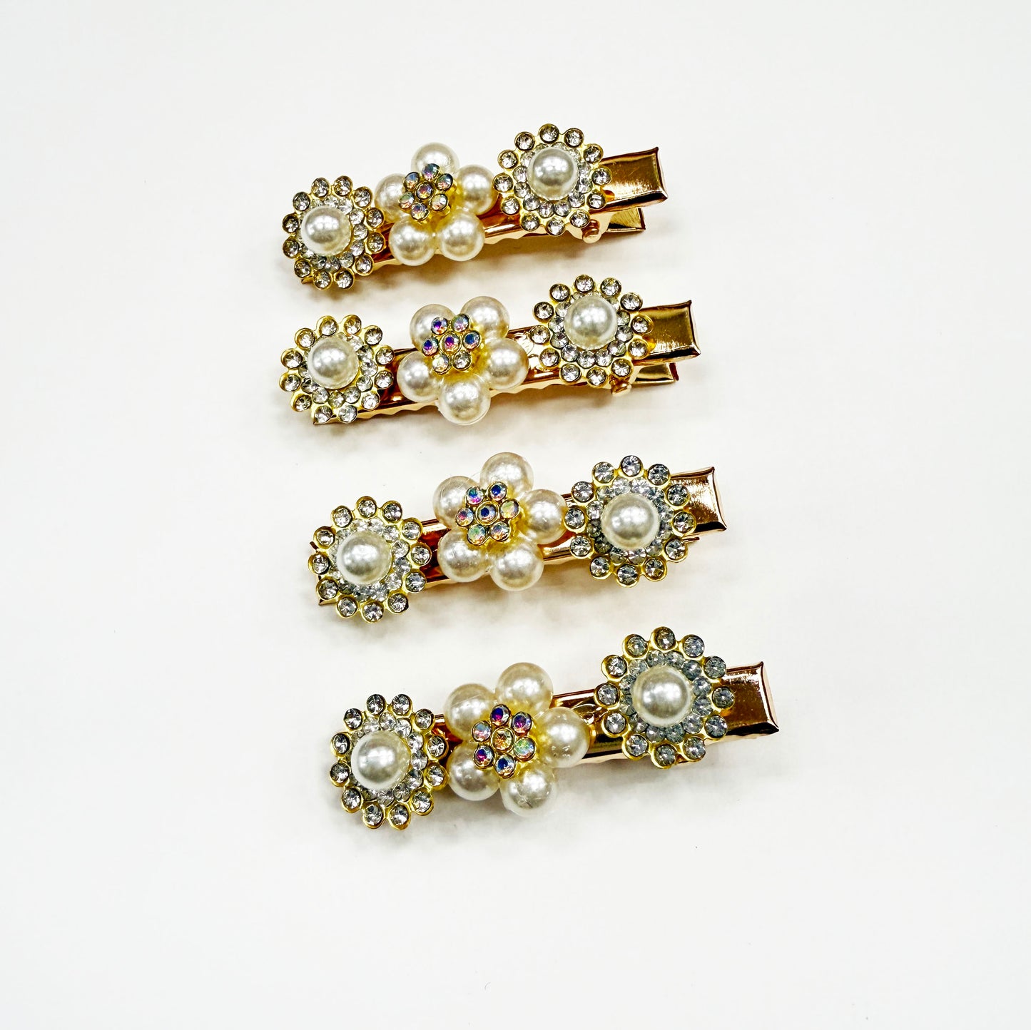 Pearl & Flower Hair Clips