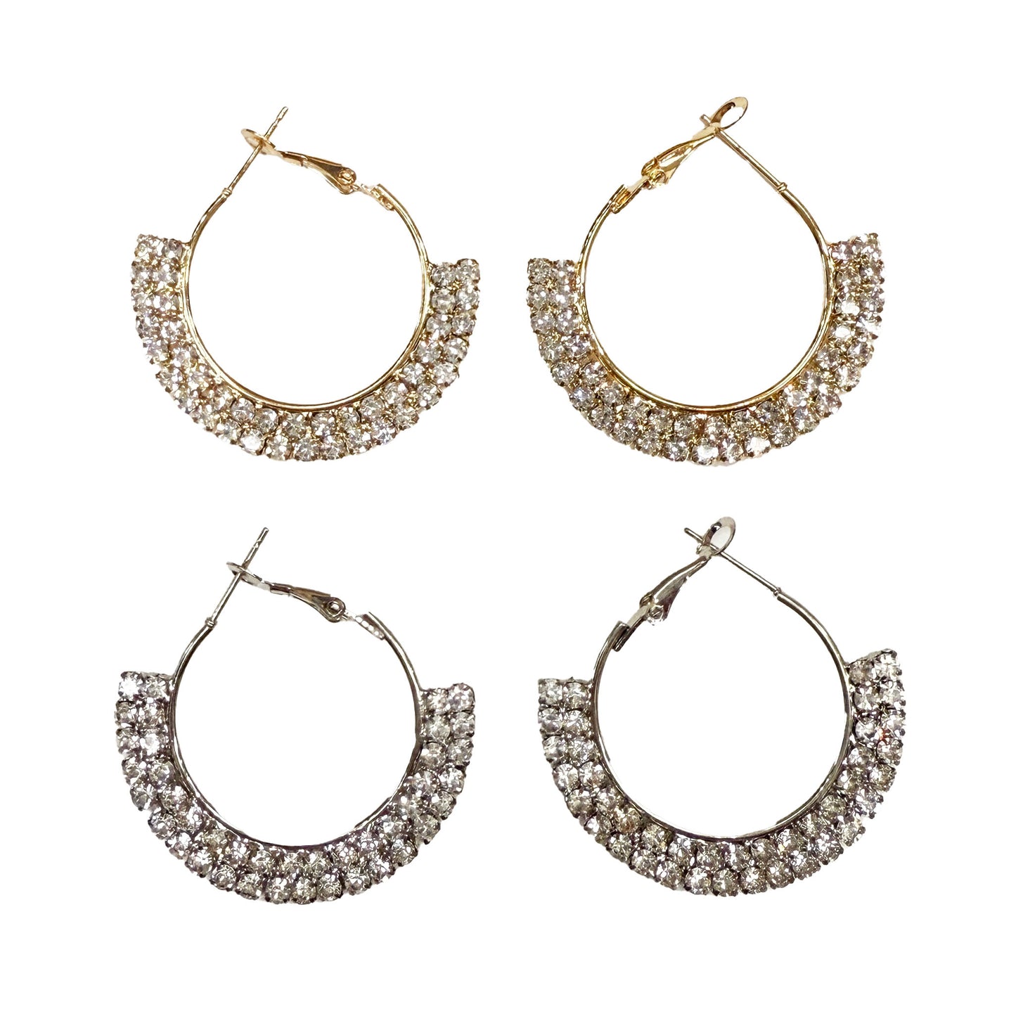 Hoop Earrings with Stones