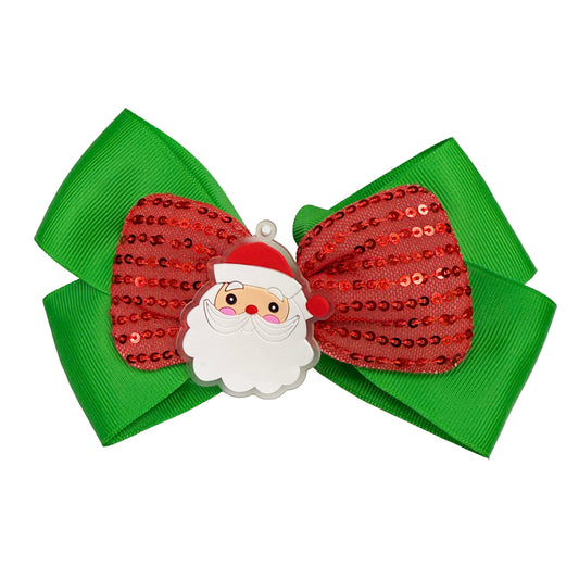 Santa Jumbo Hair Bow