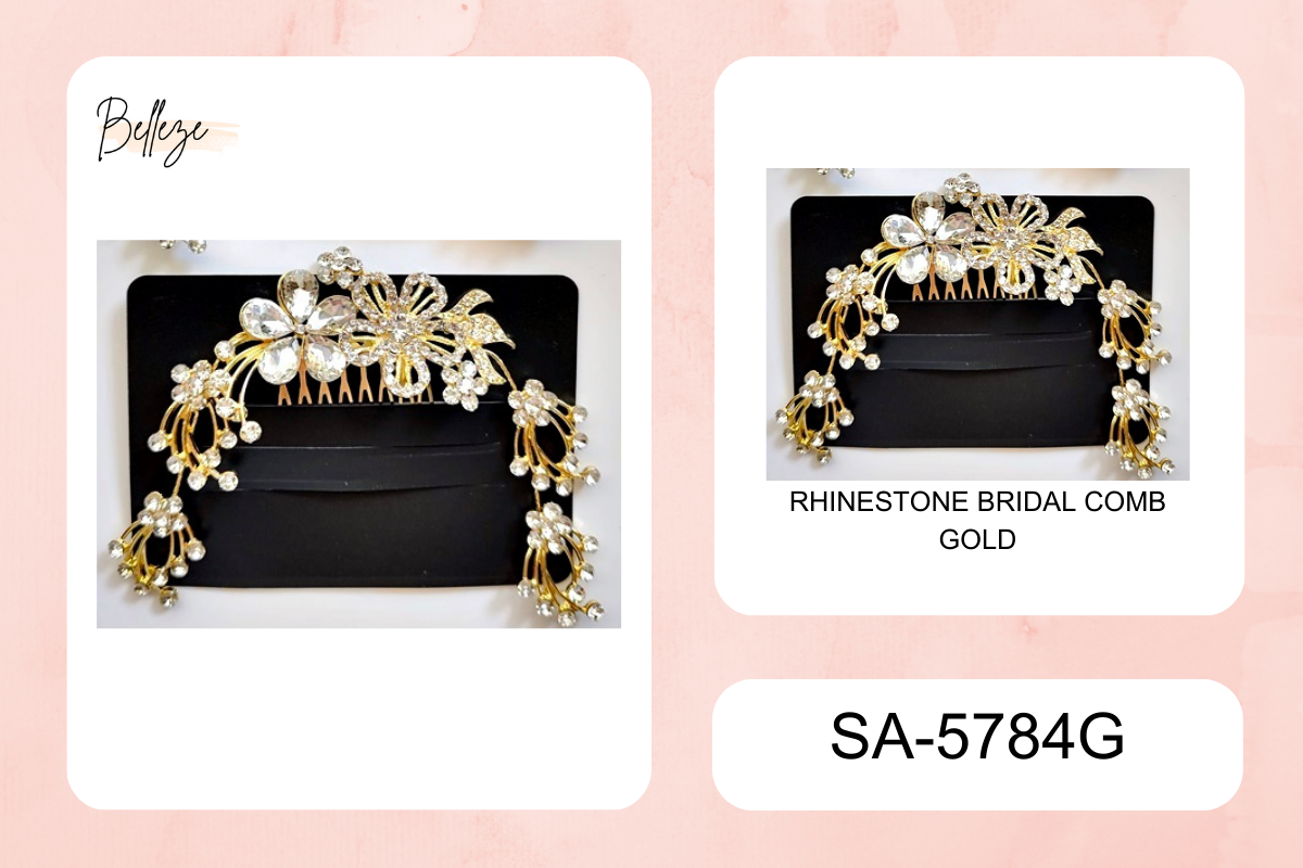 BRIDAL HAIR COMB (SA-5784G)