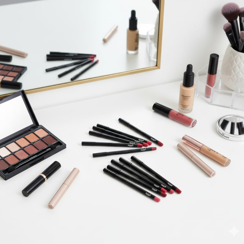 Nabi Lip Liner Pencil Set of 12 [Pinks] - 7 inches