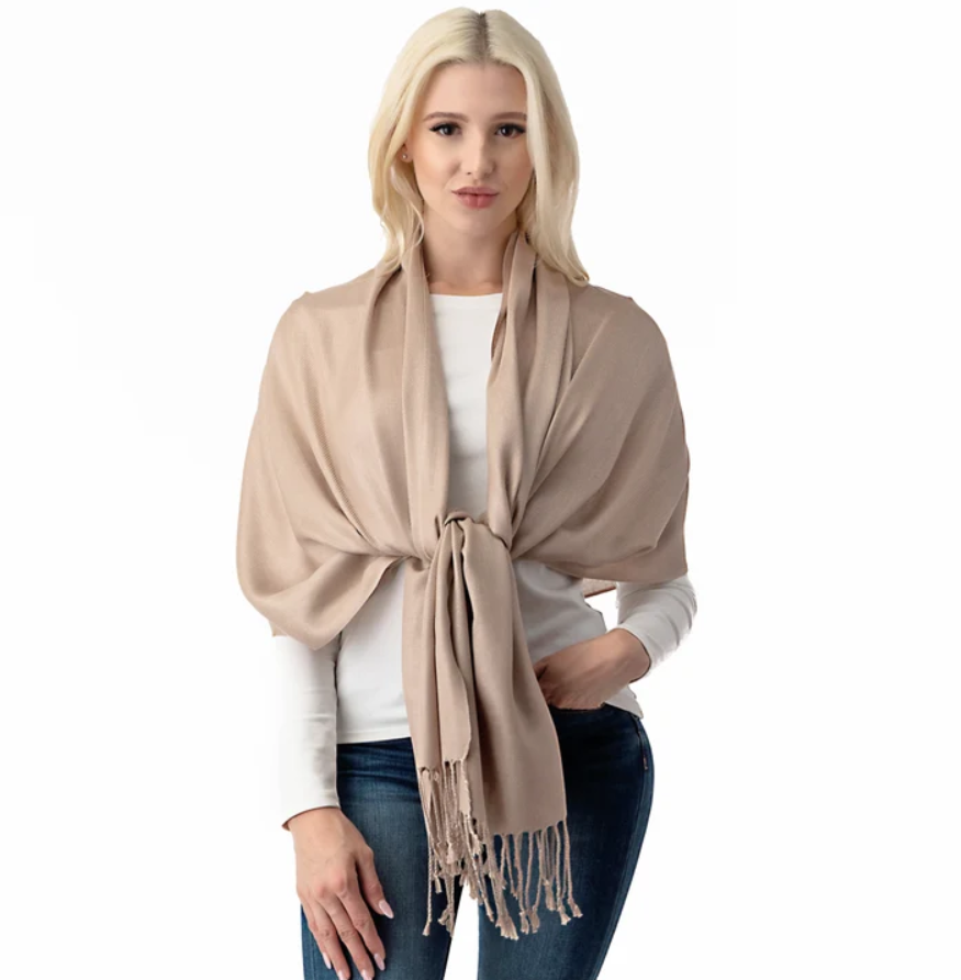 Solid Pashmina Shawl Scarf