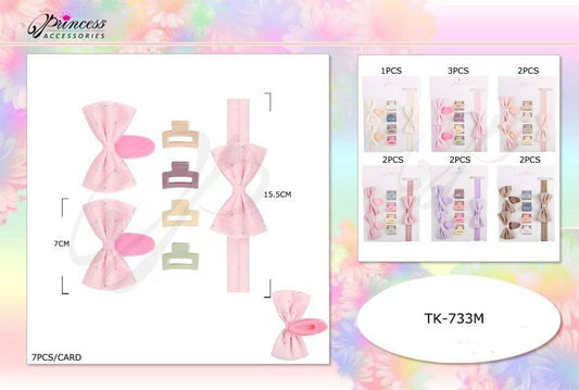 BABY HAIR BOW AND CLIP SET (TK-733M)