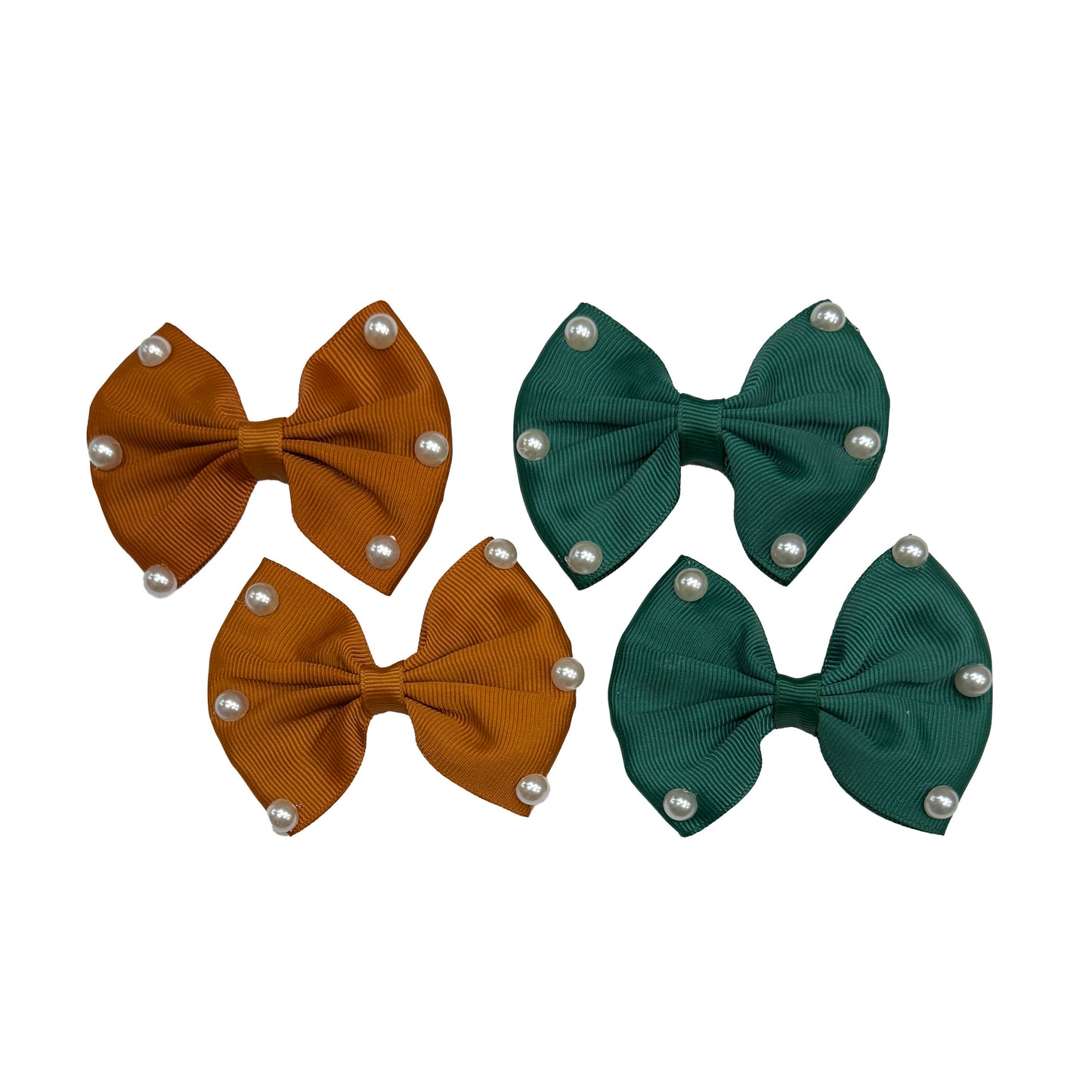 4-piece Bow Set with Pearls