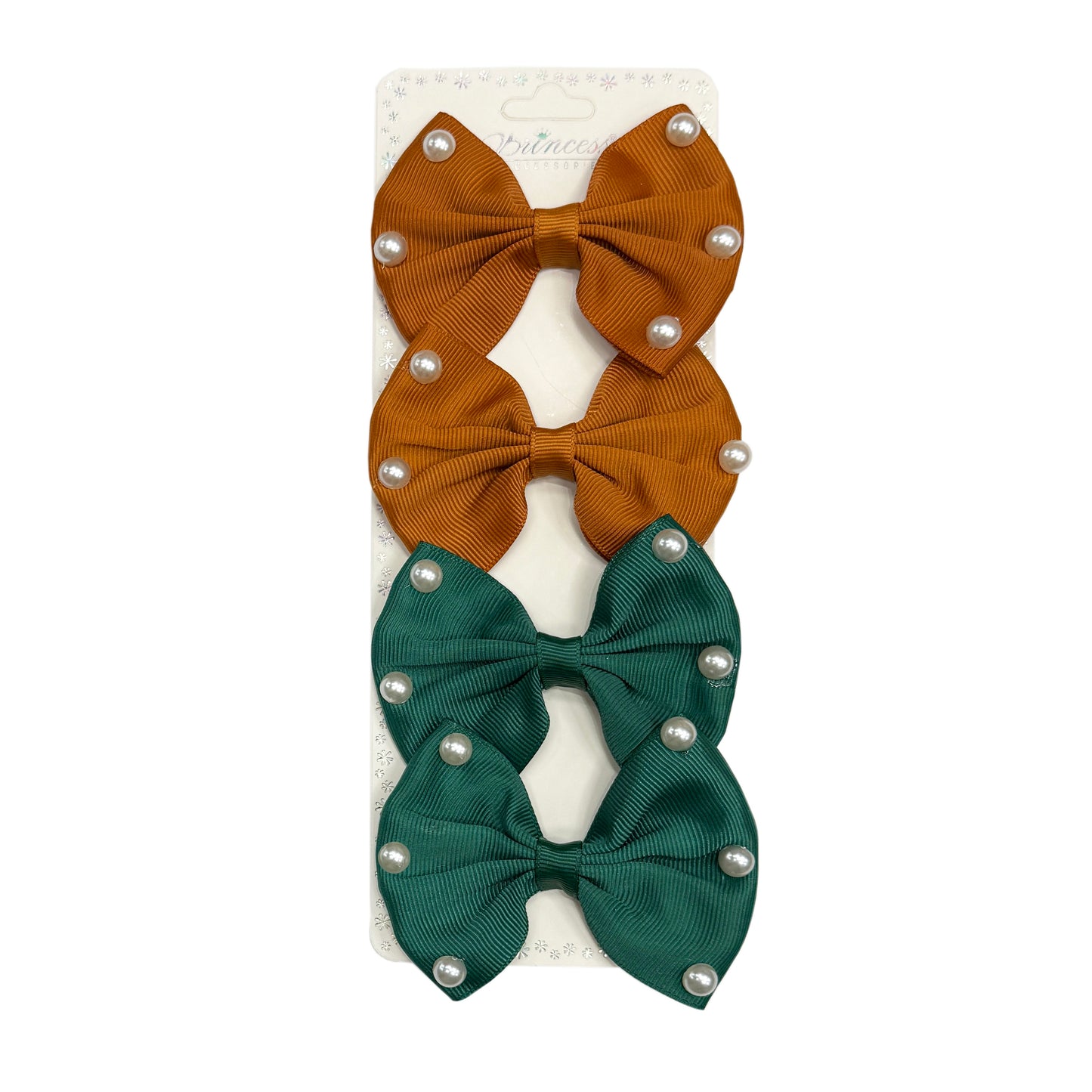 4-piece Bow Set with Pearls