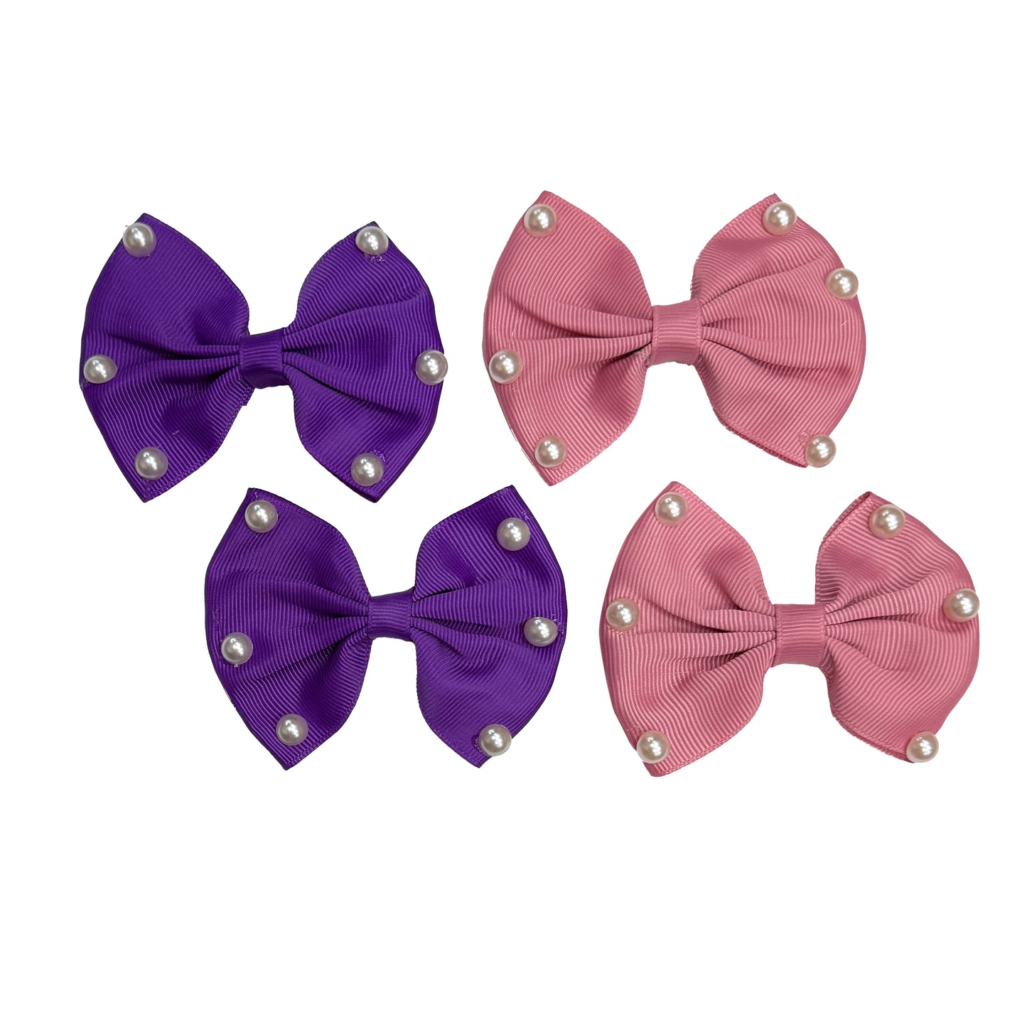 4-piece Bow Set with Pearls