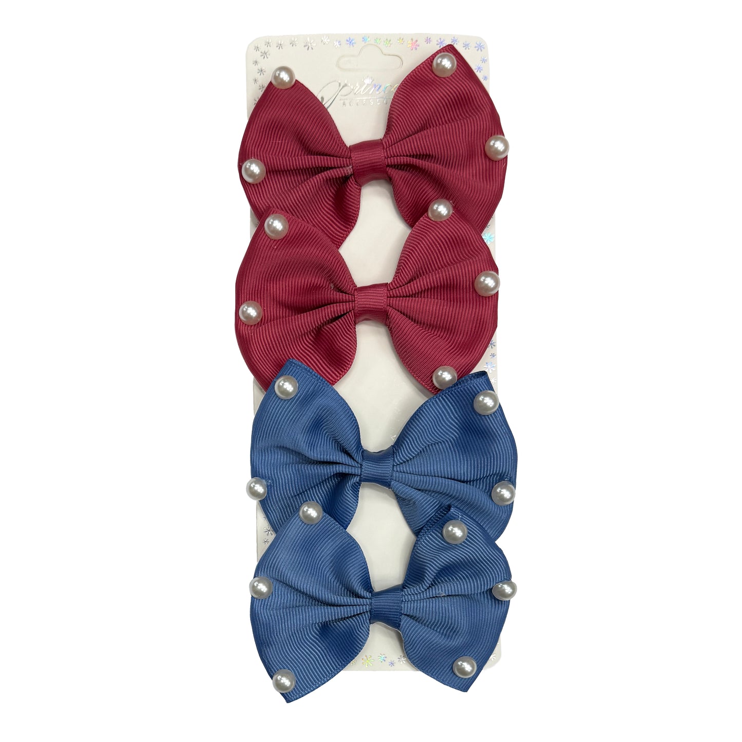 4-piece Bow Set with Pearls