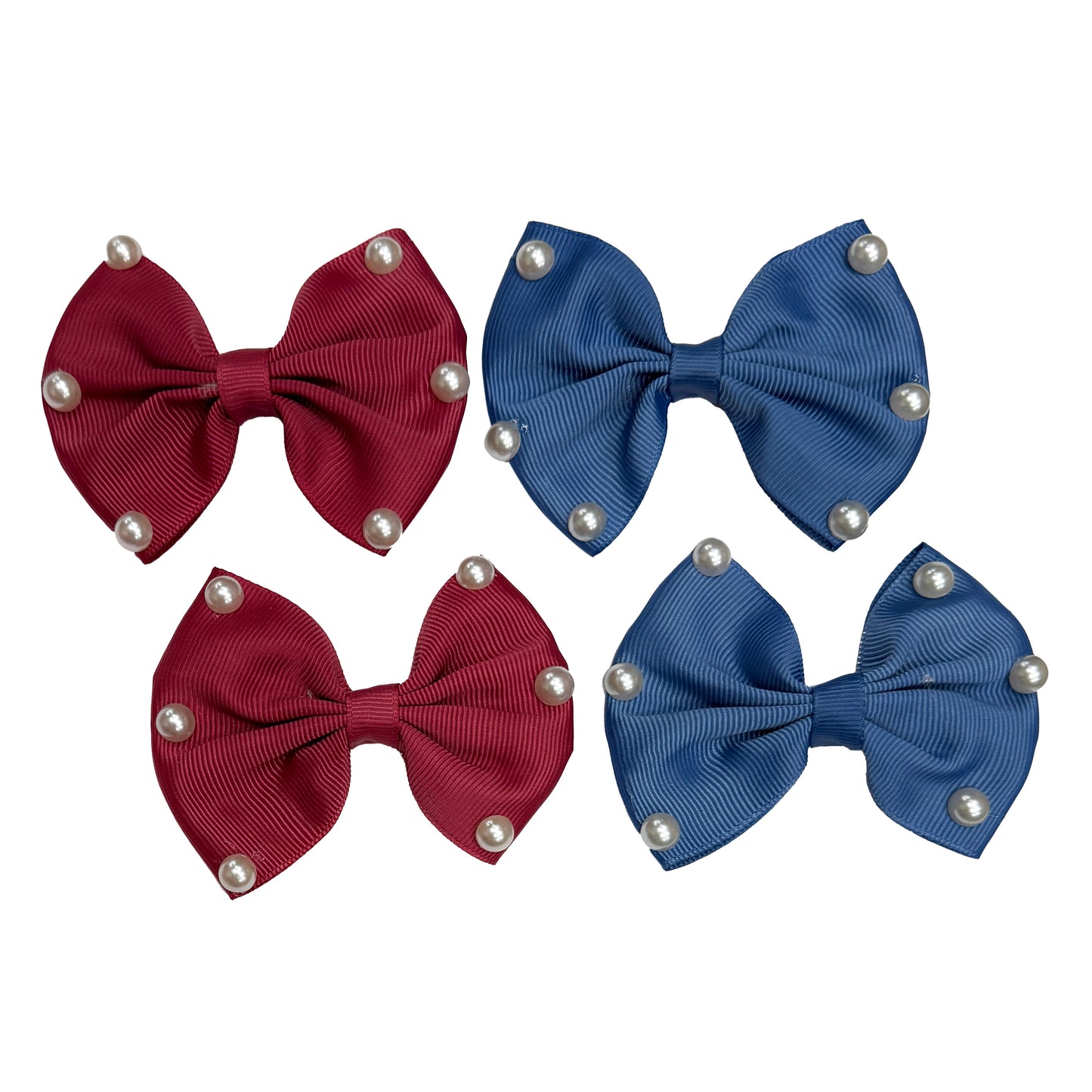 4-piece Bow Set with Pearls