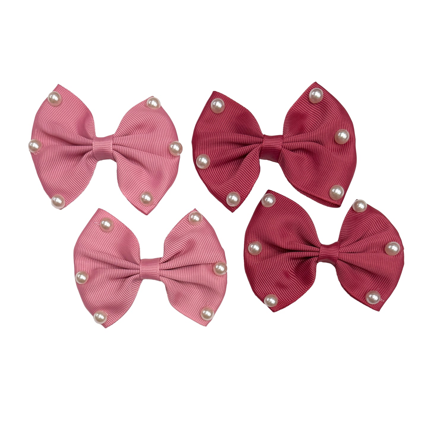 4-piece Bow Set with Pearls