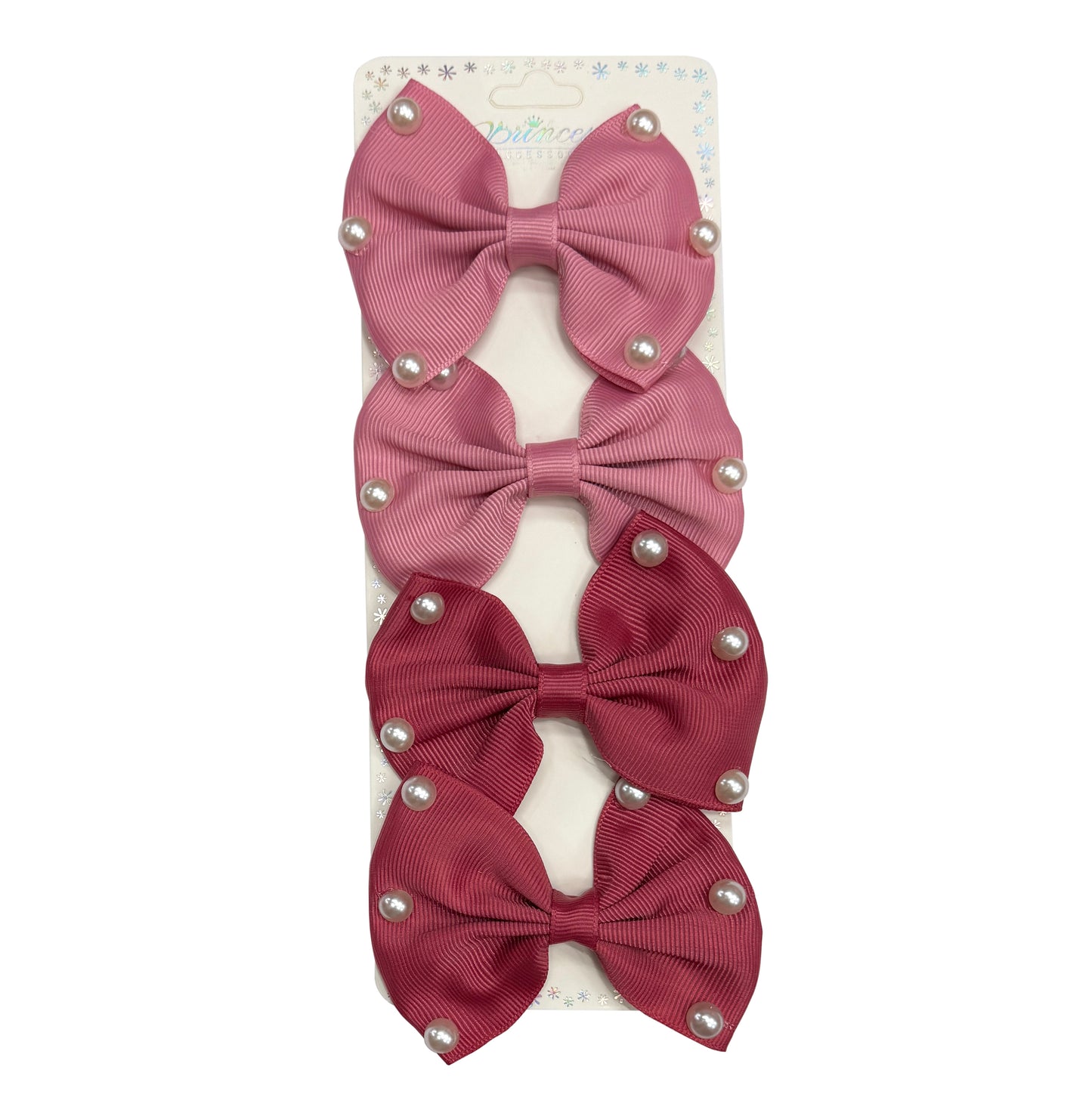 4-piece Bow Set with Pearls