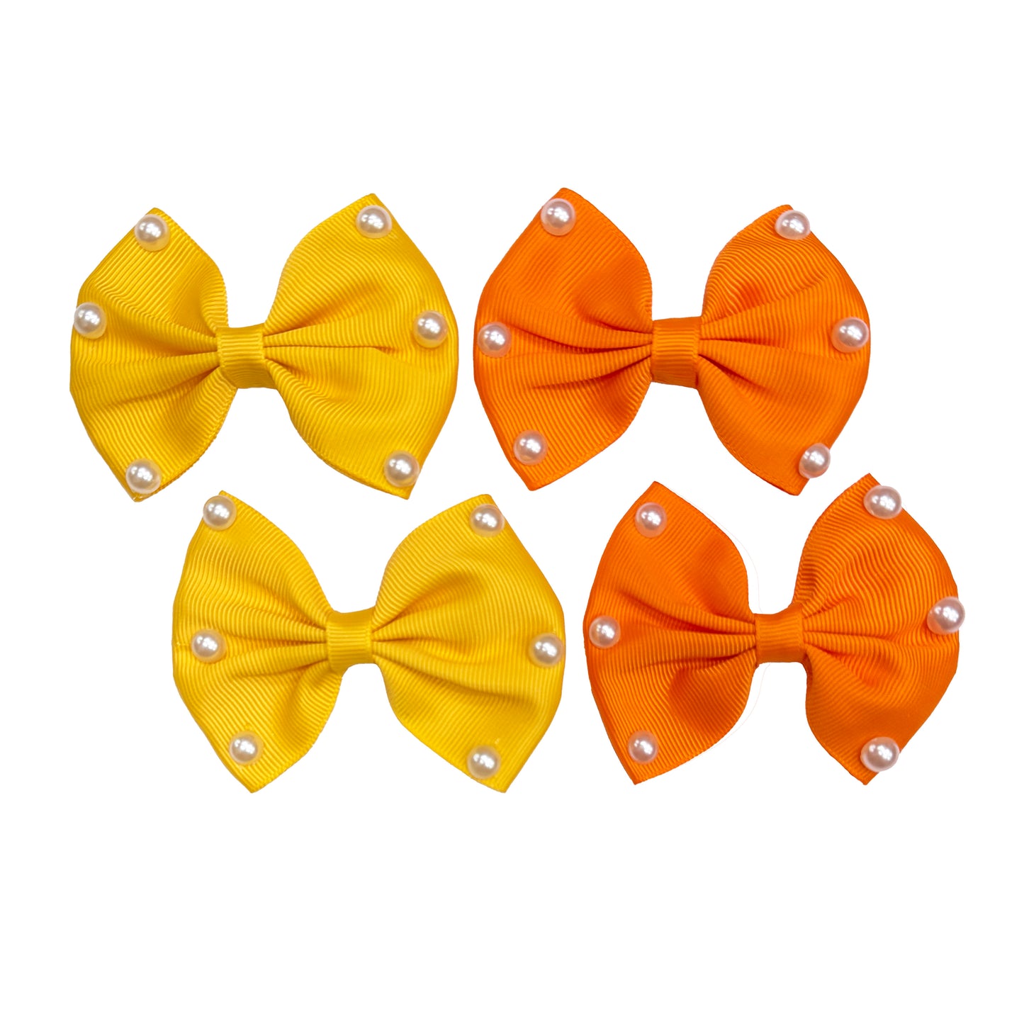 4-piece Bow Set with Pearls