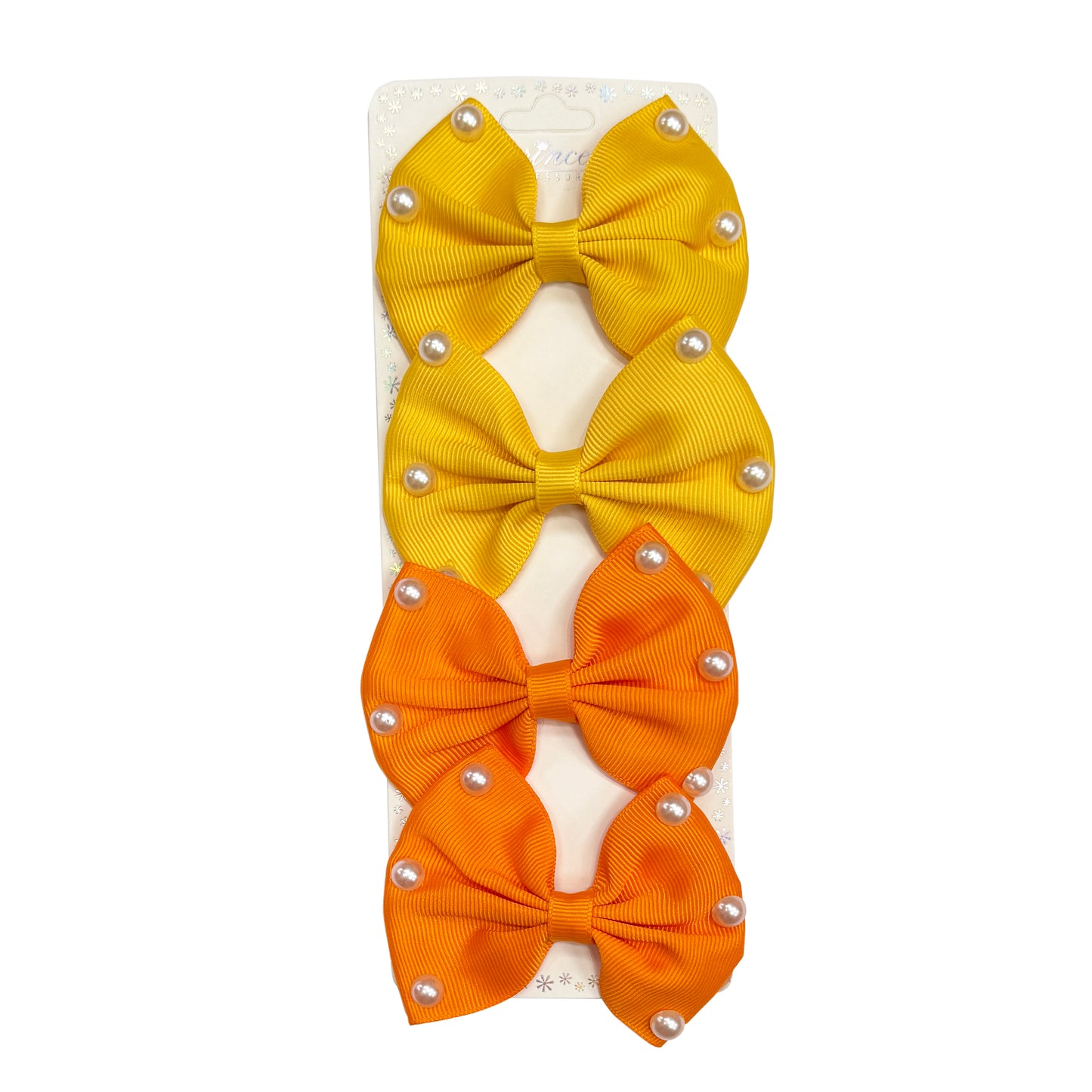 4-piece Bow Set with Pearls