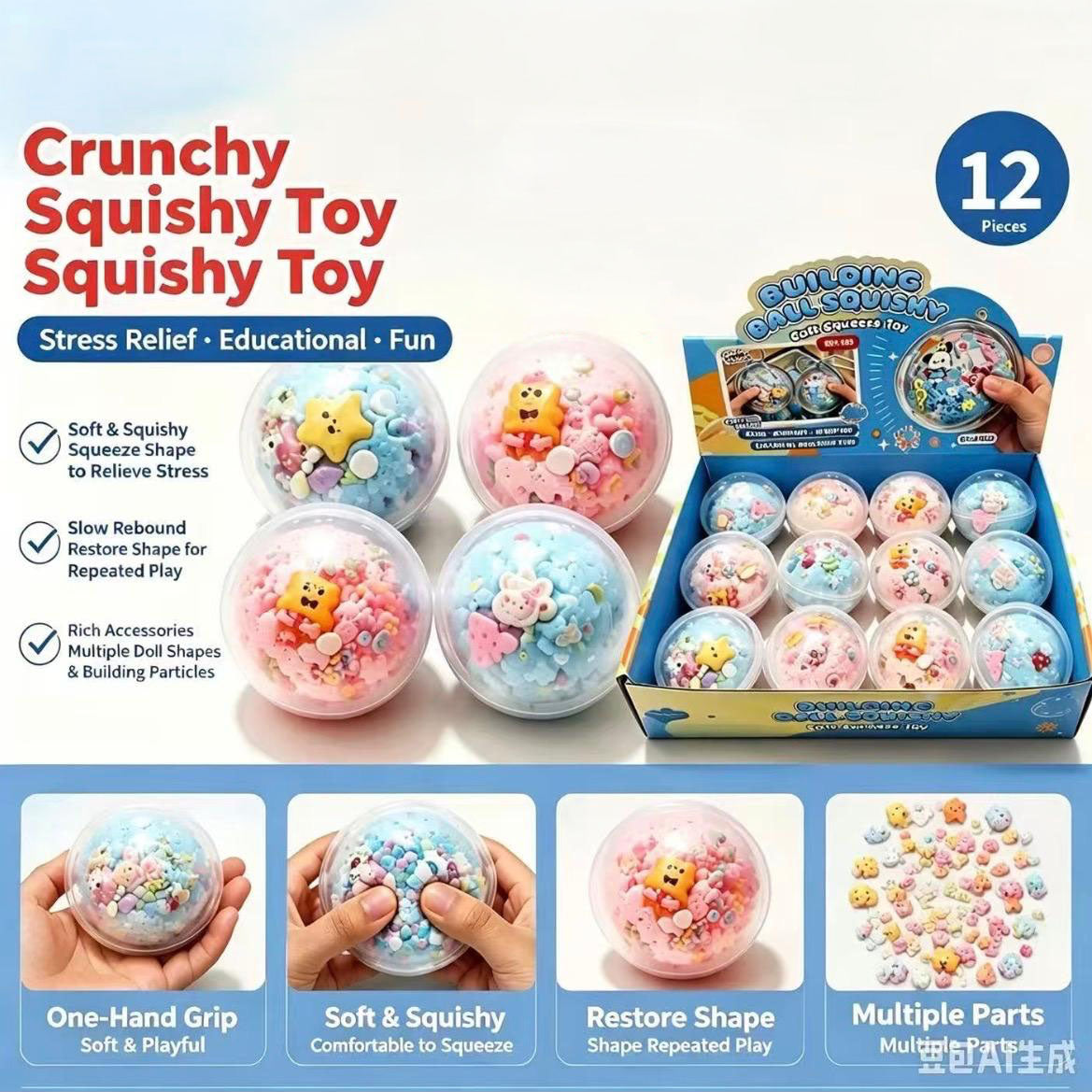 Full Box Crunchy Squishy Newest Trending Sensory Toy