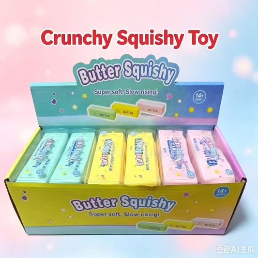 Full Box Crunchy Butter Squishy Newest Trending Sensory Toy