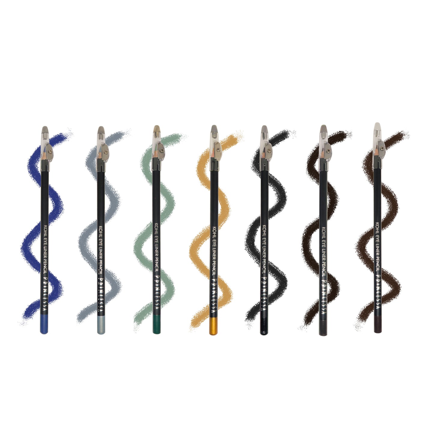 Kohl Eyeliner Pencils with Sharpeners - Set of 7 Mixed Colors