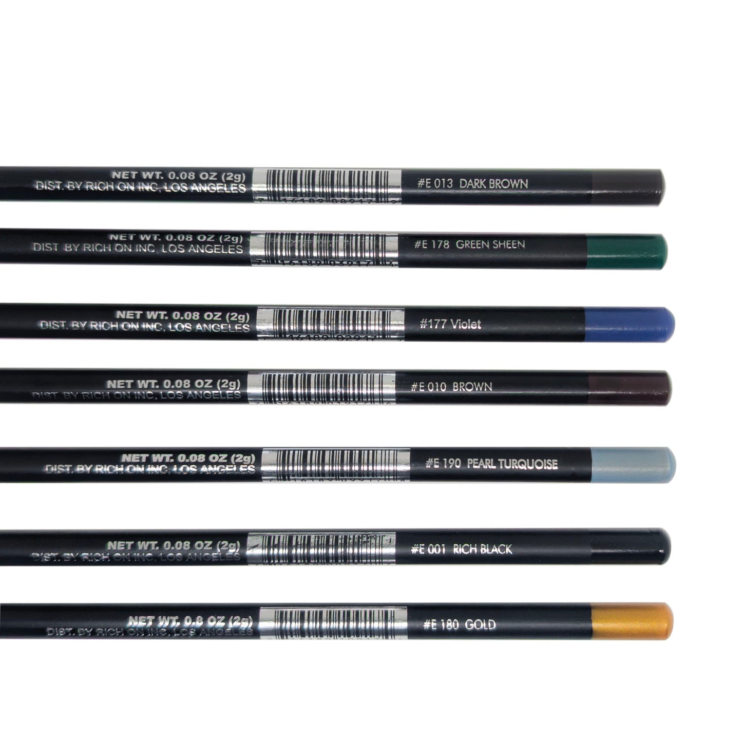 Kohl Eyeliner Pencils with Sharpeners - Set of 7 Mixed Colors