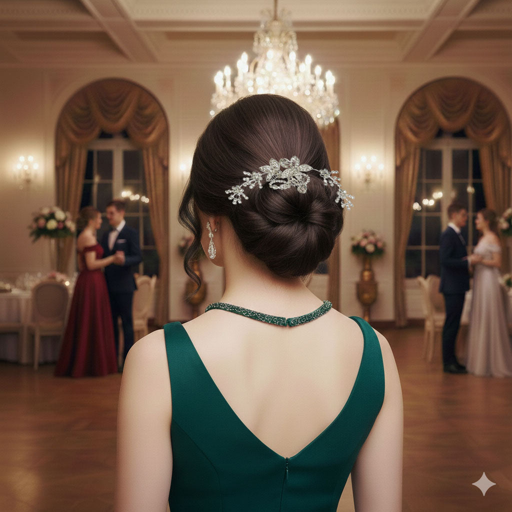 Comb Hair Piece Floral Prom Bridal Hair Pin