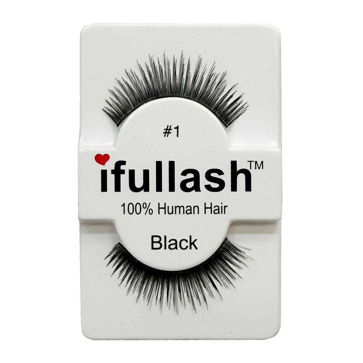 6 or 12 pairs #1 ifullash 100% Human Hair Eyelashes