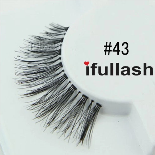 6 or 12 pairs #43 ifullash 100% Human Hair Eyelashes