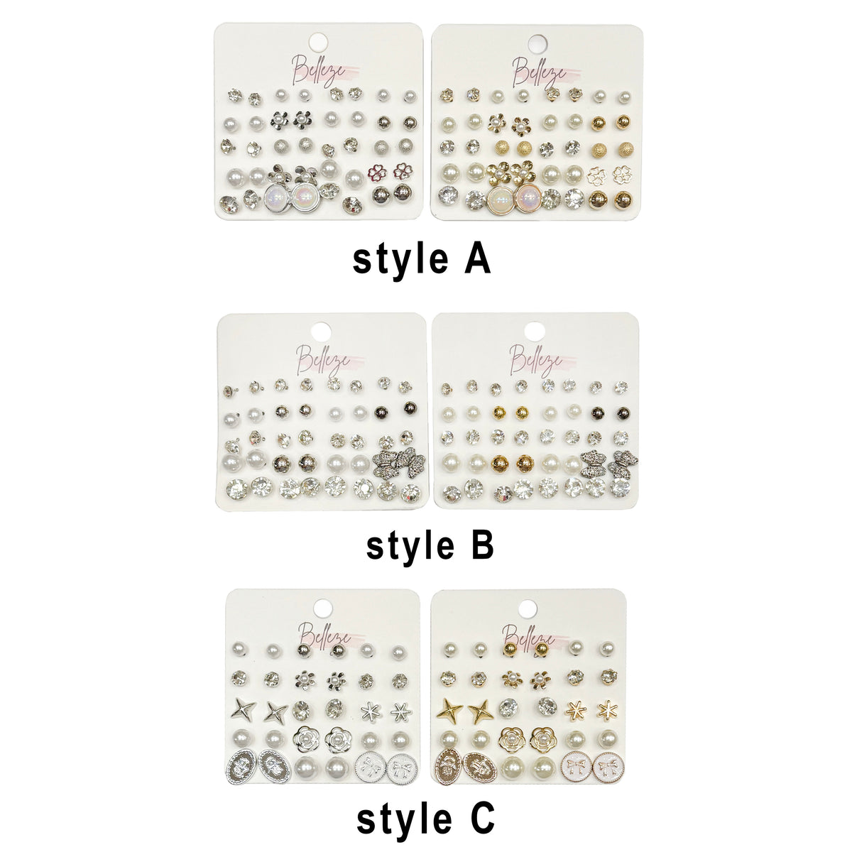 Multi-Pair Stud Earrings