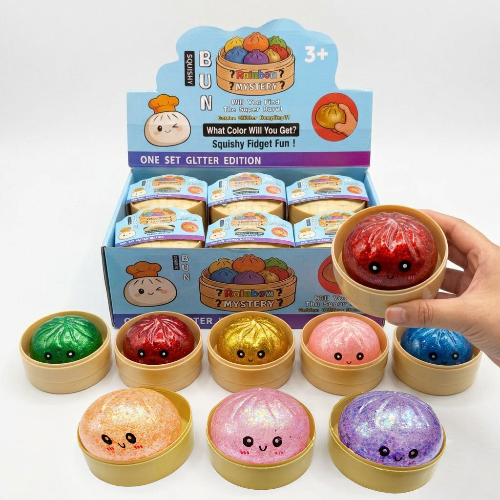 Squishy Dumpling Filled with Beads in Steamer Basket