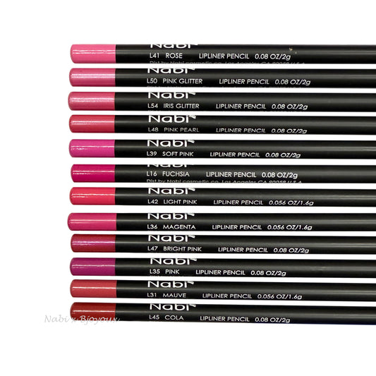 Nabi Lip Liner Pencil Set of 12 [Pinks] - 7 inches