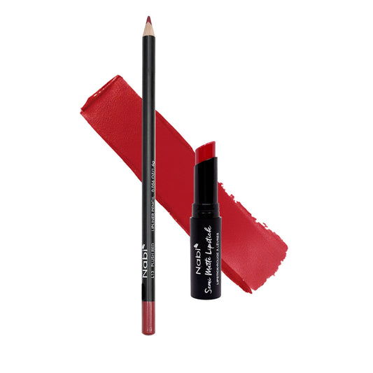 Nabi Gloss Lipstick & Lipliner Combo - Plush Red