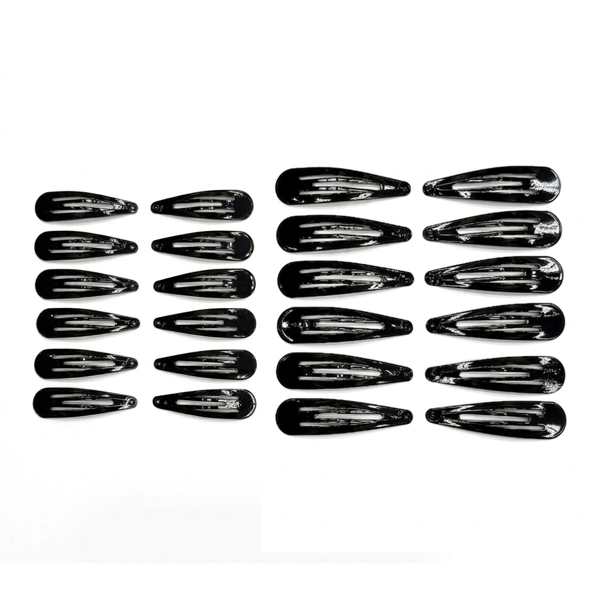 Set of 24 Black Snap Pins (Two sizes available)