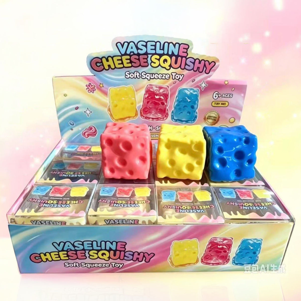 Full Box Cheese Squishy Newest Trending Sensory Toy