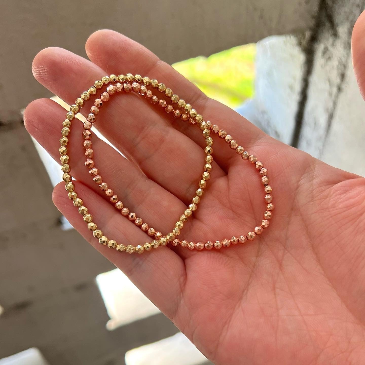 Rose Gold Beaded Bracelet - ROSEY LAYER